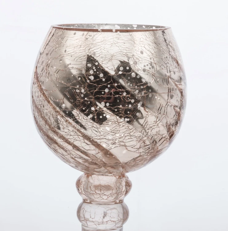 KIELICH SZKLANY ZŁOTY  30x12x12