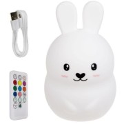 LAMPKA NOCNA RGB Z PILOTEM -  KRÓLIK