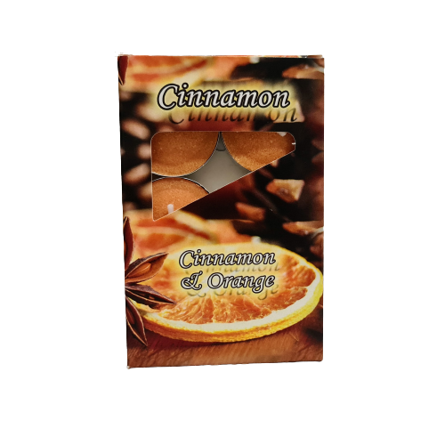 PODGRZEWACZE / TEA LIGHT 6SZT ZAPACH CINNAMON AND ORANGE