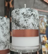 ŚWIECA PIEŃKOWA 100/70 COPPER BELT LAKIER MAT BIAŁA