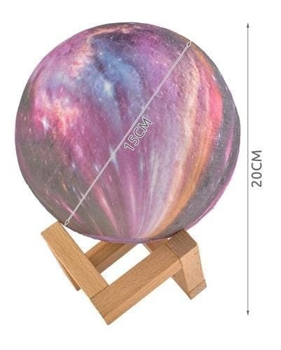LAMPKA NOCNA KSIĘŻYC - MOON LIGHT 15cm 16 kolorów świecenia + PILOT