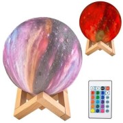 LAMPKA NOCNA KSIĘŻYC - MOON LIGHT 15cm 16 kolorów świecenia + PILOT