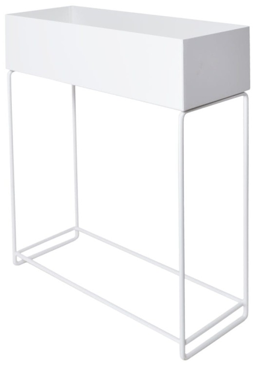 KWIETNIK METAL BIAŁY DUŻY 55X20X71