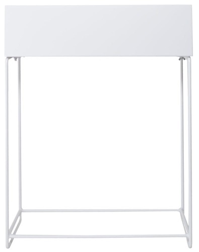 KWIETNIK METAL BIAŁY DUŻY 55X20X71