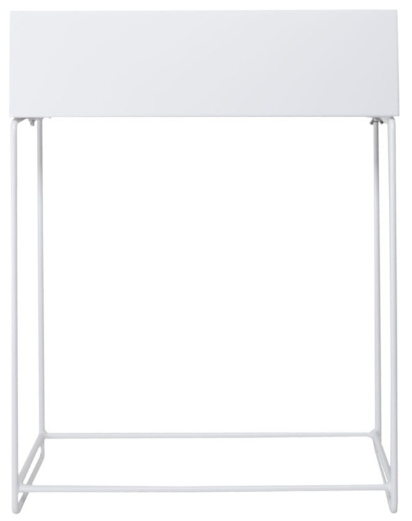 KWIETNIK METAL BIAŁY DUŻY 55X20X71