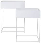 KWIETNIK METAL BIAŁY DUŻY 55X20X71