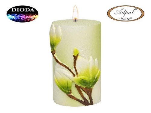 ŚWIECA PIEŃKOWA 115/70 IRIS MAGNOLIA BIAŁY/ZIELONY