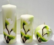 ŚWIECA PIEŃKOWA 115/70 IRIS MAGNOLIA BIAŁY/ZIELONY
