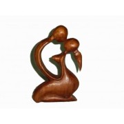 DREWNIANA FIGURKA RZEŹBA ZAKOCHANA PARA 7CM