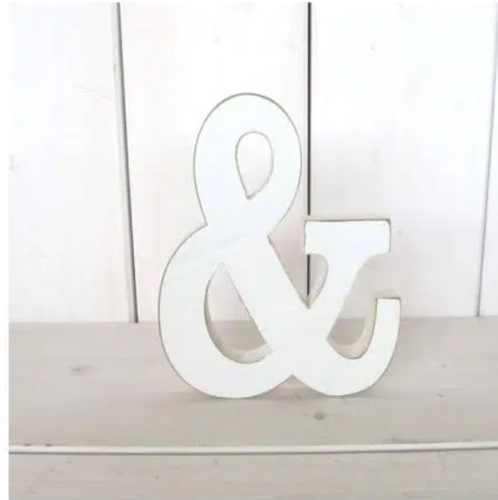 DREWNIANE LITERY - ZNAK &amp; 18x14,2x 2cm