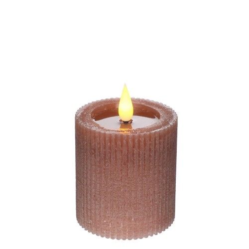 ŚWIECA LED RUSTIC MAUVE FI7 H7,5 CM