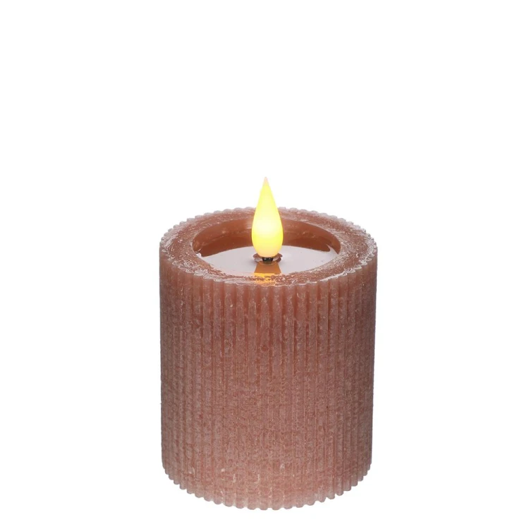 ŚWIECA LED RUSTIC MAUVE FI7 H7,5 CM
