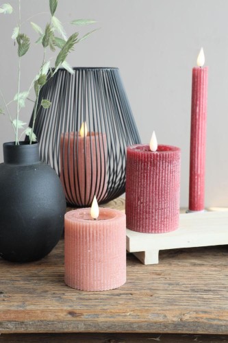ŚWIECA LED RUSTIC MAUVE FI7 H7,5 CM