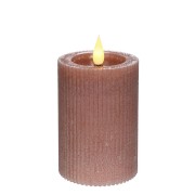 ŚWIECA LEDOWA RUSTIC MAUVE FI7 H10CM