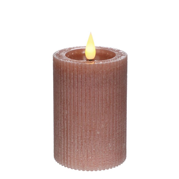 ŚWIECA LEDOWA RUSTIC MAUVE FI7 H10CM