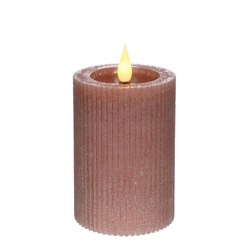 ŚWIECA LEDOWA RUSTIC MAUVE FI7 H10CM