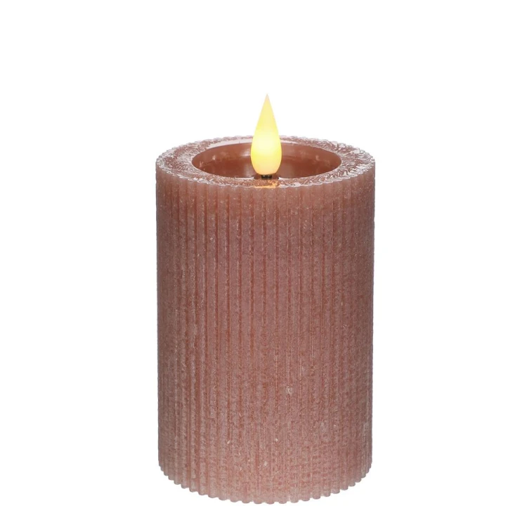 ŚWIECA LEDOWA RUSTIC MAUVE FI7 H10CM