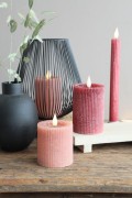 ŚWIECA LEDOWA RUSTIC MAUVE FI7 H10CM