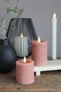 ŚWIECA LEDOWA RUSTIC MAUVE FI7 H10CM