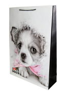 TOREBKA UPOMINKOWA "I LOVE DOGS" 4 wzory ROZM. M 32X26X10cm