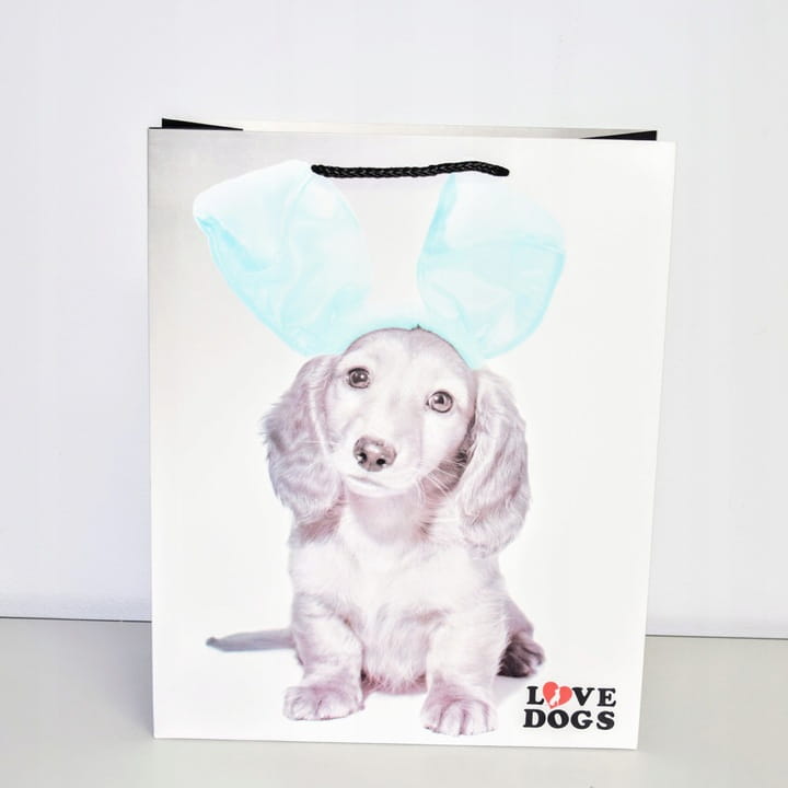 TOREBKA UPOMINKOWA "I LOVE DOGS" 4 wzory ROZM. M 32X26X10cm