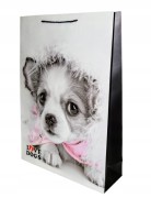 TOREBKA UPOMINKOWA "I LOVE DOGS" 4 wzory ROZM. M 32X26X10cm
