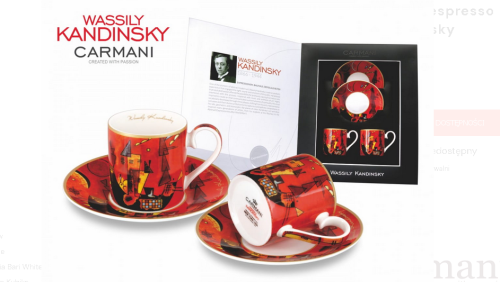 KPL. 2 FILIŻANEK ESPRESSO - WASSILY KADINSKY WITH AND AGAINST