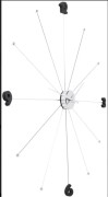 ZEGAR WISZĄCY LIKE UMBRELLA Ø100 CM CHROMOWY
