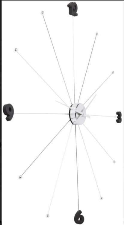 ZEGAR WISZĄCY LIKE UMBRELLA Ø100 CM CHROMOWY