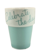 CERAMICZNY KUBEK CELEBRATE MIĘTOWY 250ML
