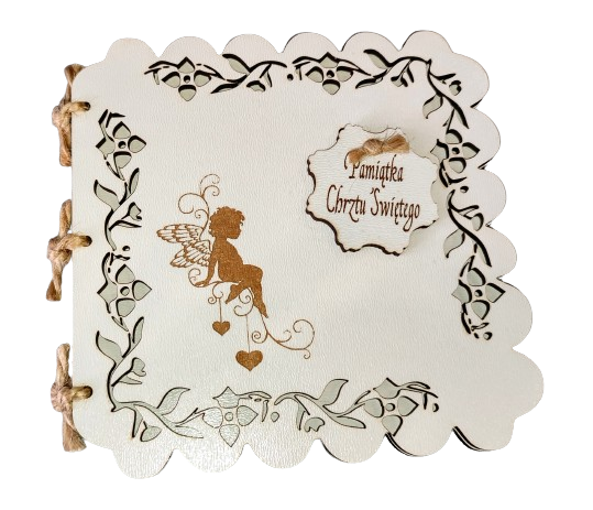 CHRZEST ŚWIĘTY PAMIĄTKA DREWNIANA KARTKA OKOLICZNOŚCIOWA 13,5x13,5x1cm