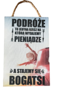 TABLICZKA MOTYWACYJNA MDF 20X30CM PODRÓŻE