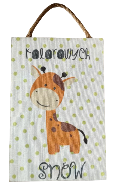 TABLICZKA MOTYWACYJNA MDF 20X30CM KOLOROWYCH SNÓW