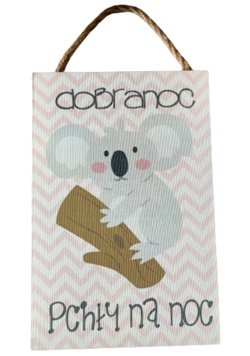 TABLICZKA MOTYWACYJNA MDF 20X30CM DOBRANOC PCHŁY NA NOC