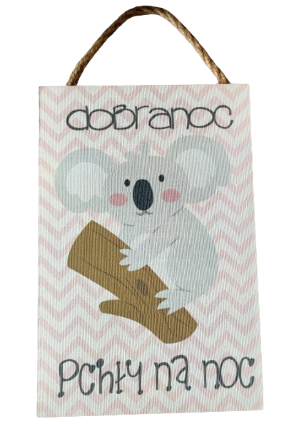 TABLICZKA MOTYWACYJNA MDF 20X30CM DOBRANOC PCHŁY NA NOC