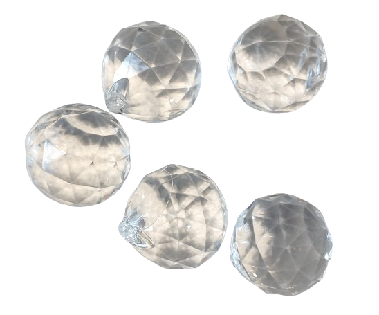 ZAWIESZKI - AKRYLOWE DIAMENCIKI 5 SZT - 3,5CM
