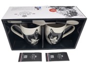 KUBEK PORCELANOWY KOT EUROPEJSKI - KPL. 2 SZT