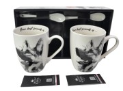 KUBEK PORCELANOWY OWCZAREK NIEMIECKI - KPL. 2 SZT