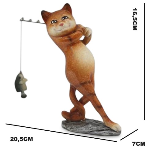 FIGURKA KOT WĘDKARZ