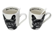 KUBEK PORCELANOWY BULDOG FRANCUSKI - KPL. 2 SZT