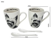 KUBEK PORCELANOWY Yorkshire Terier - KPL. 2 SZT