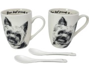 KUBEK PORCELANOWY Yorkshire Terier - KPL. 2 SZT