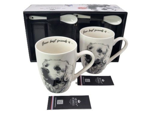 KUBEK PORCELANOWY LABRADOR - KPL. 2 SZT