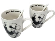 KUBEK PORCELANOWY LABRADOR - KPL. 2 SZT