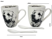 KUBEK PORCELANOWY LABRADOR - KPL. 2 SZT