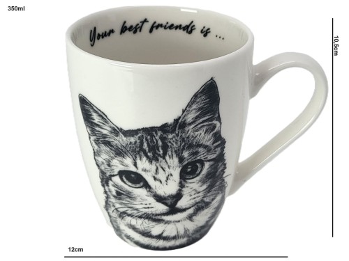 KUBEK PORCELANOWY KOT AMERYKAŃSKI