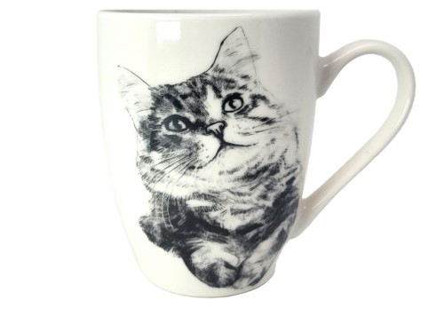 KUBEK PORCELANOWY KOT SYBERYJSKI