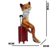 FIGURKA KOTKA NA WALIZCE 17CM