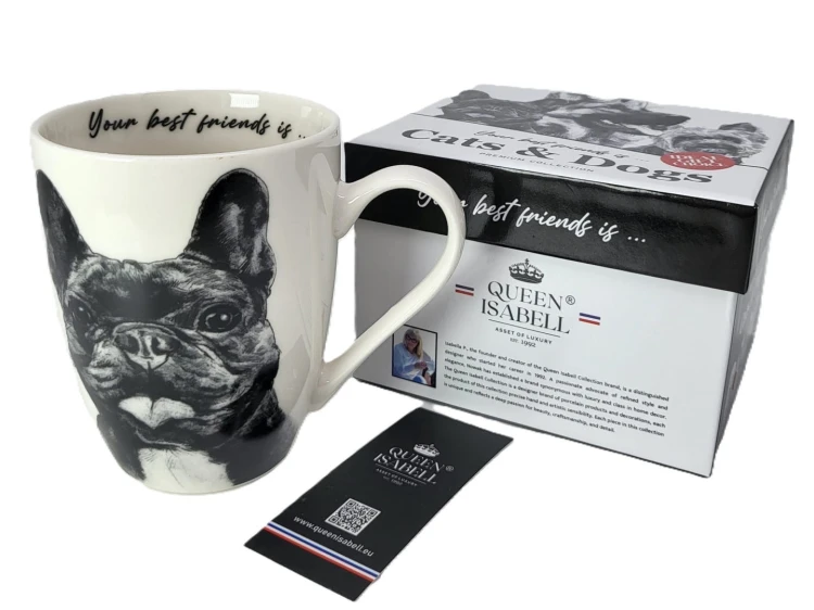 KUBEK CERAMICZNY - BULDOG FRANCUSKI