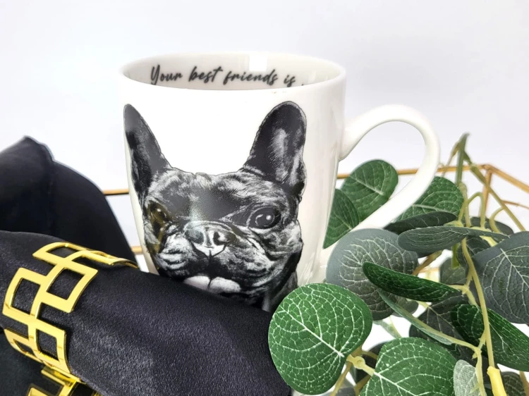 KUBEK CERAMICZNY - BULDOG FRANCUSKI